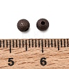 Red Copper Color Brass Textured Round Beads X-EC247-NFR-3