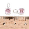 Brass Pave Cubic Zirconia Charms KK-CBABC34-07S-01-3