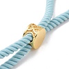 Half Finished Twisted Milan Rope Slider Bracelets FIND-G032-01G-04-6