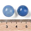 Natural Blue Agate No Hole Sphere Beads G-K353-04B-30-3