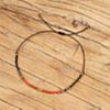 Glass Seed Bead & Brass Beads Braided Bead Bracelets DN7450-3-1