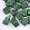 Synthetic Malachite Pendants G-Q996-05-1