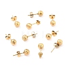 Ion Plating(IP) 304 Stainless Steel Stud Earring Findings STAS-I183-09A-G-1