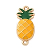 Fruit Theme Alloy Enamel Connector Charms AL-CBA95F4-01KCG-08-1