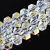 Electroplate Glass Beads Strands EGLA-T021-21B-1