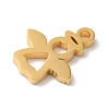 PVD Vacuum Plating 304 Stainless Steel Charms X-STAS-L081-025G-2