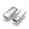 Tarnish Resistant 304 Stainless Steel Fold Over Clasps STAS-G143-25P-2