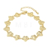 Virgin Mary Theme Brass Micro Pave Clear Cubic Zirconia Link Chain Bracelets for Women BJEW-A090-08C-G-4