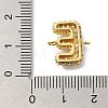 Brass Micro Pave Cubic Zirconia Letter Links KK-I717-04E-3