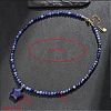 Bohemian Natural Lapis Lazuli Star Pendant 4MM Round Dyed Synthetic Turquoise Beaded Necklaces LS-FI0922-2-2