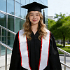 2Pcs Satin Graduation Sash Honor Stole Scarf for Men Women AJEW-MA0001-38A-5