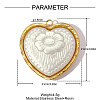 304 Stainless Steel with Resin Pendants RE-OY001-02G-2