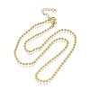 Brass Ball Chain Necklaces NJEW-M108-13G-2