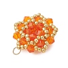 Imitate Austrian Crystal Bicone Glass & Seed Glass Pendants PALLOY-MZ01304-01-2