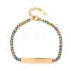 304 Stainless Steel Rhinestone Cup Chain Bracelets BJEW-G753-02G-01-4