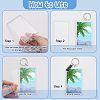 16Pcs Rectangle Acrylic Photo Frame Keychain KEYC-CA0001-34-5