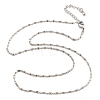 Brass Link Chain Necklaces for Women NJEW-D302-46P-4