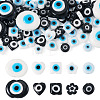 74Pcs 10 Styles Handmade Evil Eye Lampwork Beads LAMP-TA0002-73-1