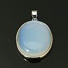 Synthetic Opalite Pendants with Alloy Finding Settings G-E206-01P-1