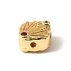 Brass Micro Pave Cubic Zirconia Beads KK-D262-06G-04-2