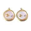 304 Stainless Steel Enamel Pendants STAS-I371-04G-02-1