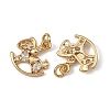 SHEGRACE Brass Pave Clear Cubic Zirconia Charms XGRQ4D438-658G-2