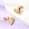 304 Stainless Steel Heart Pendant Necklaces & Bracelets & Stud Earrings Sets SJEW-P008-01G-3
