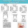 24Pcs 6 Styles Zinc Alloy Spring Gate Rings FIND-SP0001-11-2