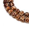 Natural Tibetan 3-Eye dZi Agate Beads Strands G-A240-A01-01-4