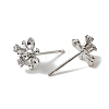 Brass Cubic Zirconia Stud Earring Settings CU-CBA53F6-01P-2