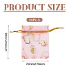 50Pcs Heart Printed Organza Bags OP-TADJ0001-01B-3