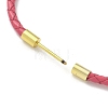 3MM Braided Round Imitation Leather Cord Bracelet Making MAK-S075-01G-M-3