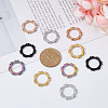 10Pcs 5 Colors 304 Stainless Steel Linking Rings STAS-DC0013-02-3