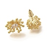 Brass Micro Pave Clear Cubic Zirconia Stud Earrings EJEW-A121-06G-2