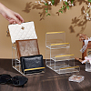2Pcs 3-Tier Gold Edged Acrylic Minifigures Display Riser ODIS-WH0331-49B-4