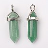Natural Green Aventurine Double Terminated Pointed Pendants G-F295-04A-4