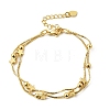 Brass Box Chain Multi-strand Bracelets for Women BJEW-C140-27G-1