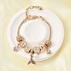 Alloy European Beads Charm Bracelets BJEW-F495-10G-1
