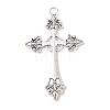 Cross Tibetan Style Alloy Big Pendants TIBEP-Q058-04AS-LF-1