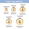 360Pcs 5 Styles Brass Spacer Beads KK-AR0003-33-2