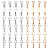48Pcs 6 Styles Alloy Zipper Sliders with Round Charm DIY-ME0003-69-1