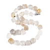 Natural White Agate Nuggets Beaded Necklaces for Women Men NJEW-K388-01S-3