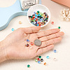  100Pcs 10 Colors Transparent Glass Beads Strands GLAA-TA0001-40-6