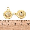 Brass Micro Pave Black Cubic Zirconia Pendants CU-E003-18G-28-3