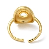 Initials Brass Open Cuff Ring for Women RJEW-N046-02O-G-3