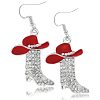 Alloy Rhinestone Dangle Earrings FS-WG4606E-12-1