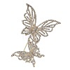 Double Butterfly Golden
Alloy Rhinestone Brooches for Backpack Clothes PW-WG584CE-03-1