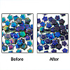 20Pcs 4 Colors Two Tone Glass Mood Beads GLAA-FS0002-32-1