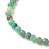 3.5MM Natural Emerald Round Beads Stretch Bracelet for Women BJEW-JB07413-5
