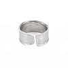 304 Stainless Steel Plain Band Open Cuff Ring for Women RJEW-S405-180P-2